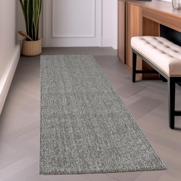 Gri Halı Bukleli yumuşak İç Dış Mekan Salon Balkon Teras Halısı