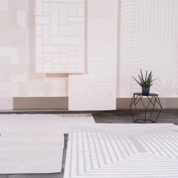 Krem Sisal 3D Bordürlü Halı İç Dış Mekan Teras Balkon Salon Mutfak Oda Çocuk Halısı