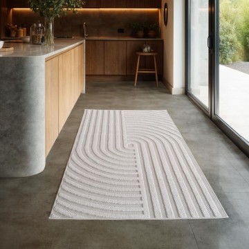 Krem Sisal Modern Bohem Halı İç Dış Mekan Teras Balkon Salon Mutfak Oda Çocuk Halısı