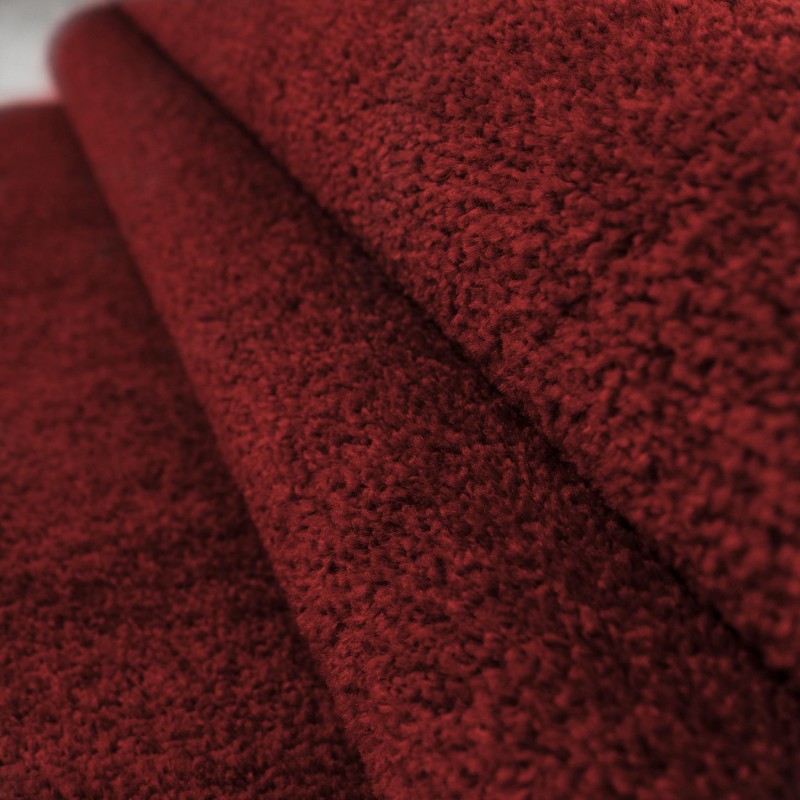 Modern Desenli Halı kısa havlı bulanık düz renkli Bordo Kırmızı
