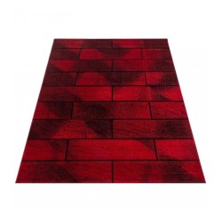 Modern desenli Halı taş duvar tasarım bulanık tonlarda Kırmızı Siyah