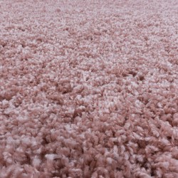 Shaggy Halı Salon halısı yumuşak yüksek havlı düz Rose Pembe renklerde