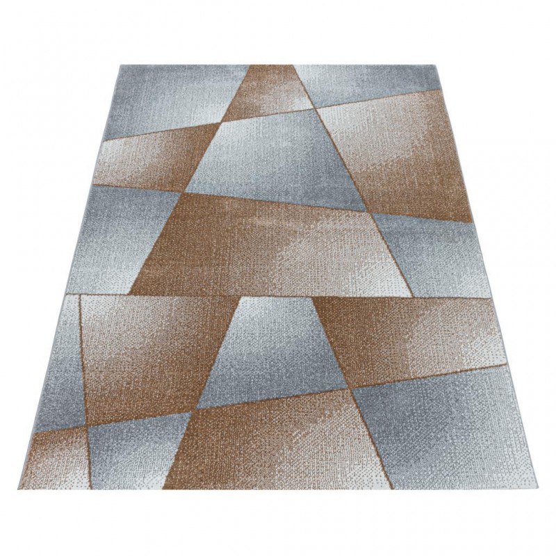 Modern Halı yumuşak Abstrak Geometrik desenli pastel Bakır Gri tonlarda