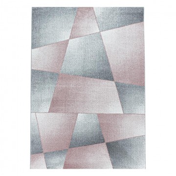 Modern Halı yumuşak Abstrak Geometrik desenli Rose Pembe Gri tonlarda