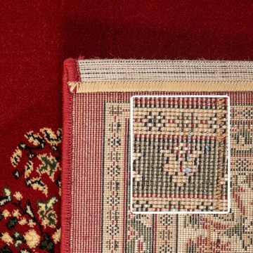 Klasik desenli Salon Halısı Dokuma Halı Iran tarzı Madalyon süsleme Bordo Krem