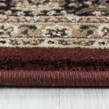Salon Halısı Klasik Marokan tarzı Göbek desenli Halı Bordürlü Kırmızı Bej