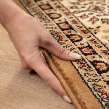 Klasik desenli Salon Halısı Dokuma Halı Iran tarzı süslemeli Bej Siyah Krem