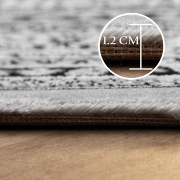 Klasik desenli Salon Halısı Dokuma Halı Iran tarzı süslemeli Siyah Gri Beyaz