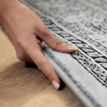 Klasik desenli Salon Halısı Dokuma Halı Iran tarzı süslemeli Siyah Gri Beyaz