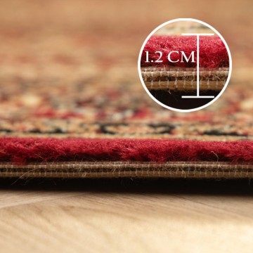 Klasik desenli Salon Halısı Dokuma Halı Iran tarzı süslemeli Bordo Siyah Krem