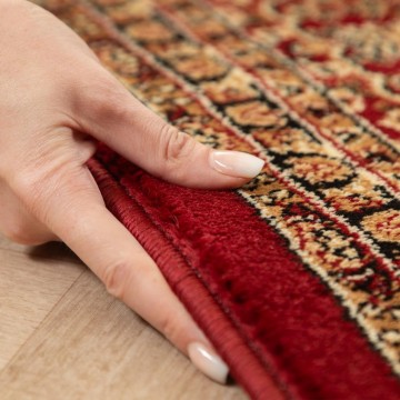 Klasik desenli Salon Halısı Dokuma Halı Iran tarzı süslemeli Bordo Siyah Krem