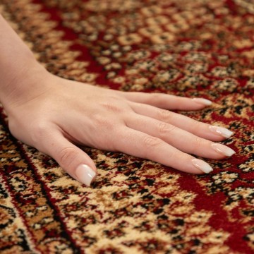 Klasik desenli Salon Halısı Dokuma Halı Iran tarzı süslemeli Bordo Siyah Krem