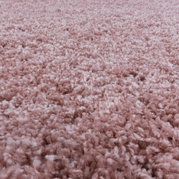 Yuvarlak Shaggy Halı Salon halısı yumuşak yüksek havlı düz Rose Pembe renklerde