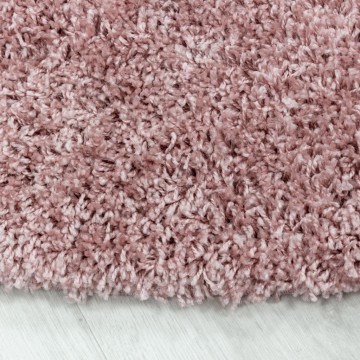 Yuvarlak Shaggy Halı Salon halısı yumuşak yüksek havlı düz Rose Pembe renklerde