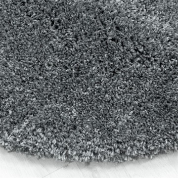 Yuvarlak Supersoft yumuşak Shaggy Halı 3 cm Hav yüksekliği düz Açık gri