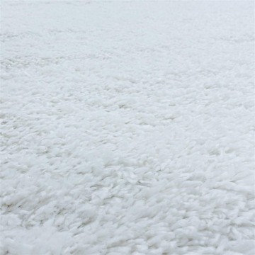 Yuvarlak Süpersoft yumuşak Shaggy Halı 3 cm Hav yüksekliği düz Beyaz